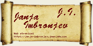 Janja Imbronjev vizit kartica